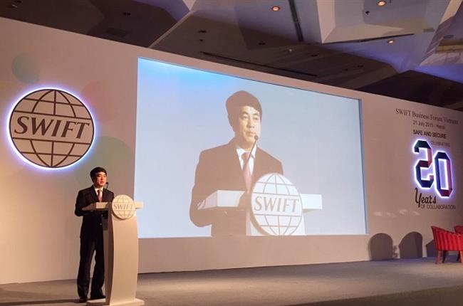 Chủ tịch HĐQT Vietcombank tham dự và phát biểu tại diễn đàn kinh doanh do Swift tổ chức lần đầu tiên tại Việt Nam