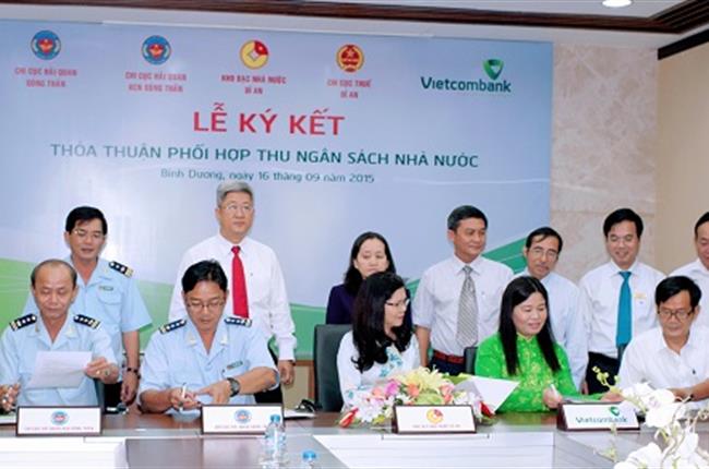 Vietcombank Sóng Thần ký kết thỏa thuận phối hợp thu ngân sách nhà nước