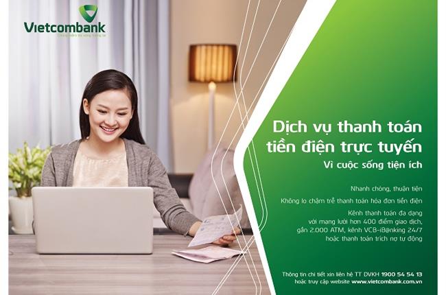 Vietcombank hợp tác triển khai dịch vụ thanh toán hóa đơn tiền điện với điện lực thành phố Hà Nội và Bình Dương