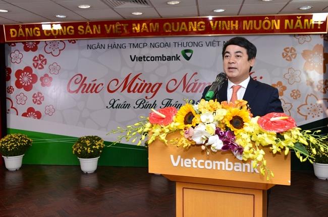 Lãnh đạo cấp cao của Chính phủ và Ngân hàng Nhà nước chúc tết tại Vietcombank nhân dịp đầu xuân bính thân 2016