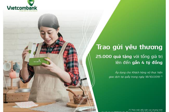 Vietcombank triển khai Chương trình quà tặng "Trao gửi yêu thương, tặng quà như ý" nhân ngày Phụ nữ Việt Nam