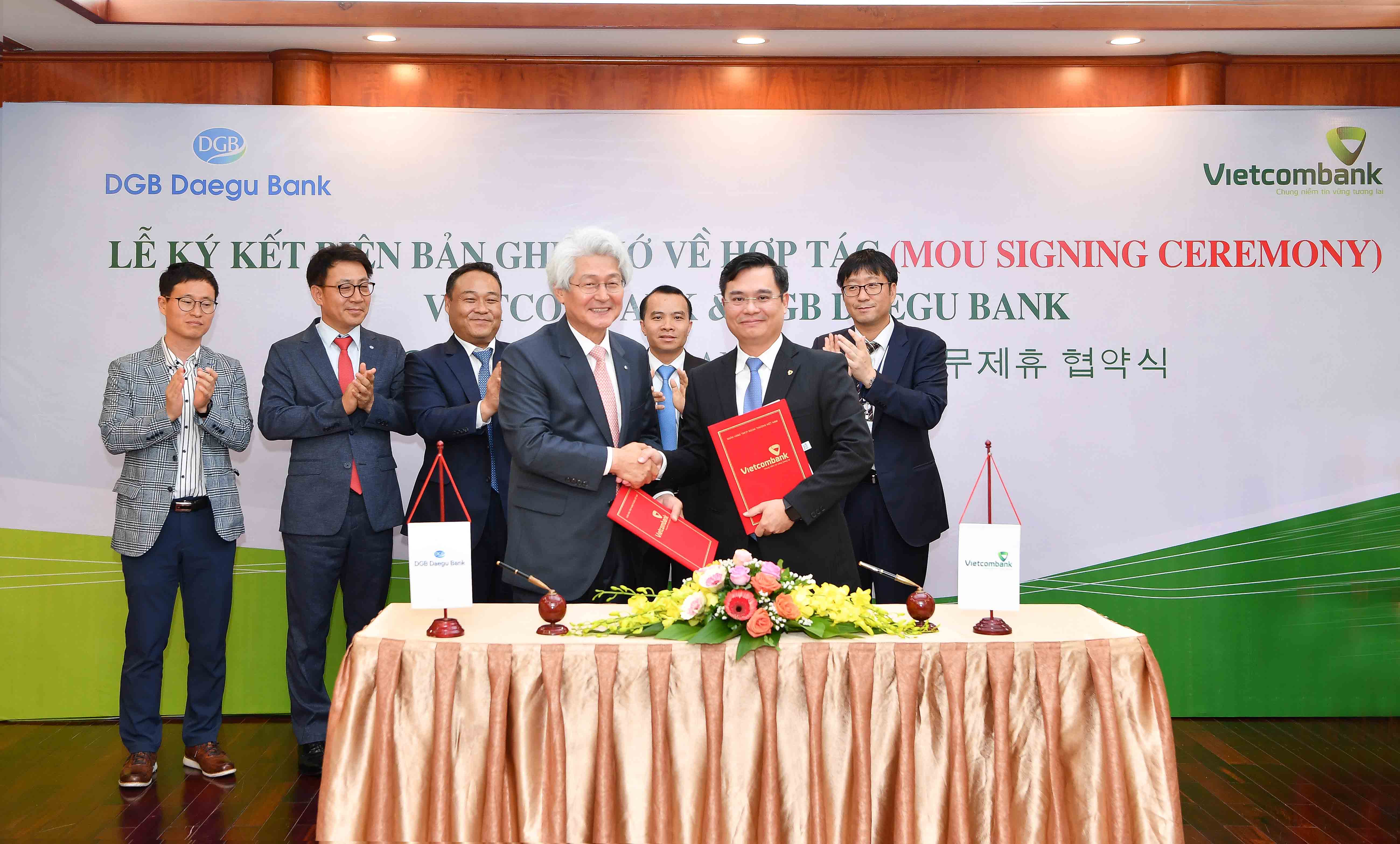  Vietcombank và Ngân hàng DGB Daegu Bank (Hàn Quốc) ký kết Biên bản ghi nhớ về hợp tác