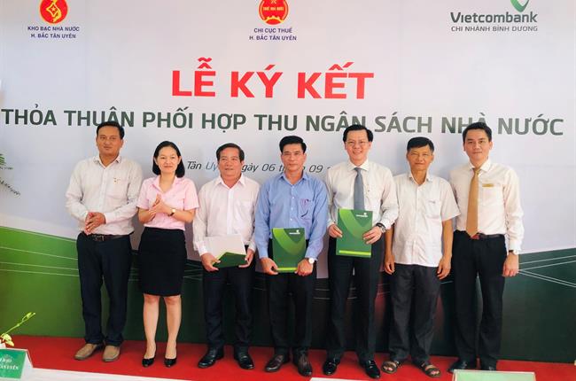 Vietcombank Bình Dương ký kết Thỏa thuận thanh toán song phương và phối hợp thu ngân sách Nhà nước trên địa bàn huyện Bắc Tân Uyên