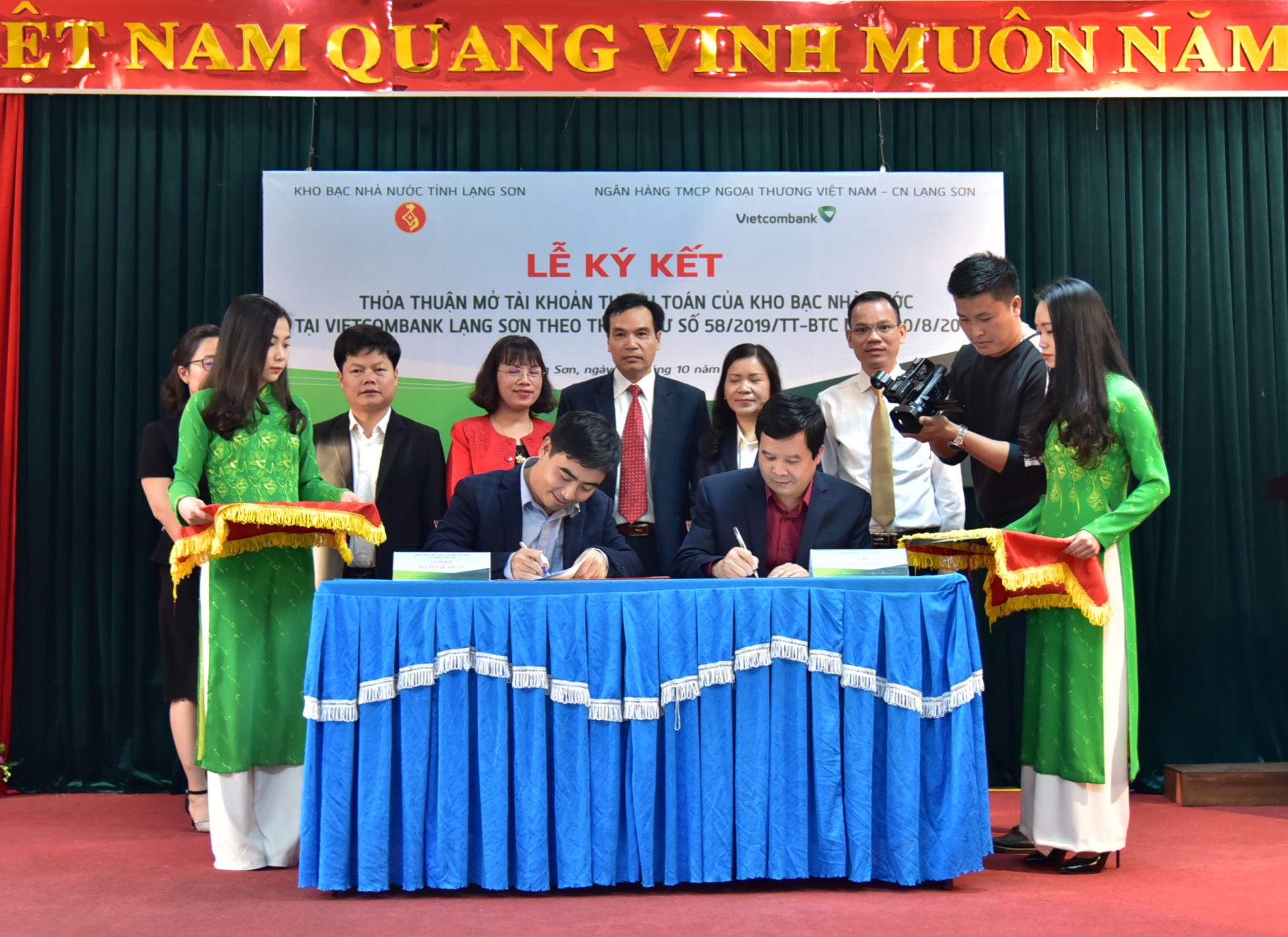 Mở tài khoản thanh toán của Kho bạc Nhà nước tỉnh Lạng Sơn tại Vietcombank Lạng Sơn theo Thông tư số 58/2019/TT-BTC ngày 30/08/2019