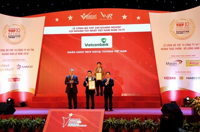 Vietcombank tiếp tục dẫn đầu các ngân hàng trong Top 500 doanh nghiệp lợi nhuận tốt nhất Việt Nam năm 2019