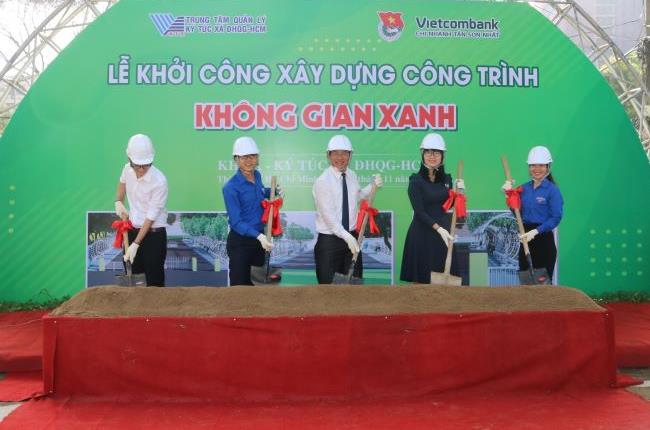 Vietcombank Tân Sơn Nhất tài trợ xây dựng “Công trình không gian xanh” tại ĐHQG TP.HCM