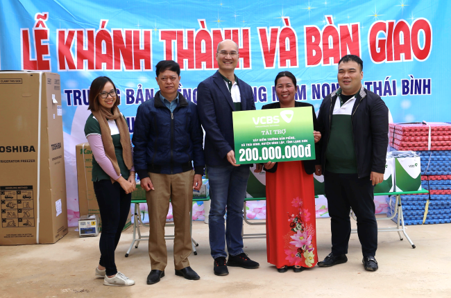 VCBS tài trợ 200 triệu đồng xây dựng điểm trường bản Piềng, tỉnh Lạng Sơn