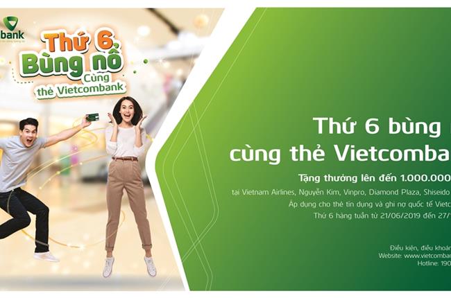 Vietcombank thông báo trả thưởng đợt 5 - Chương trình khuyến mại “Thứ 6 bùng nổ cùng thẻ Vietcombank”