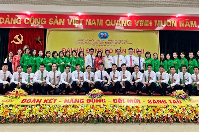 Đảng bộ Vietcombank Hưng Yên tổ chức thành công Đại hội lần thứ II, nhiệm kỳ 2020-2025