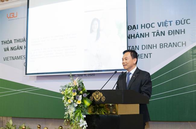 Lễ công bố thỏa thuận hợp tác toàn diện giữa trường Đại học Việt Đức và Vietcombank Tân Định
