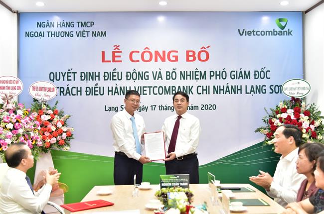 Vietcombank công bố Quyết định điều động và bổ nhiệm Phó Giám đốc phụ trách điều hành chi nhánh Lạng Sơn