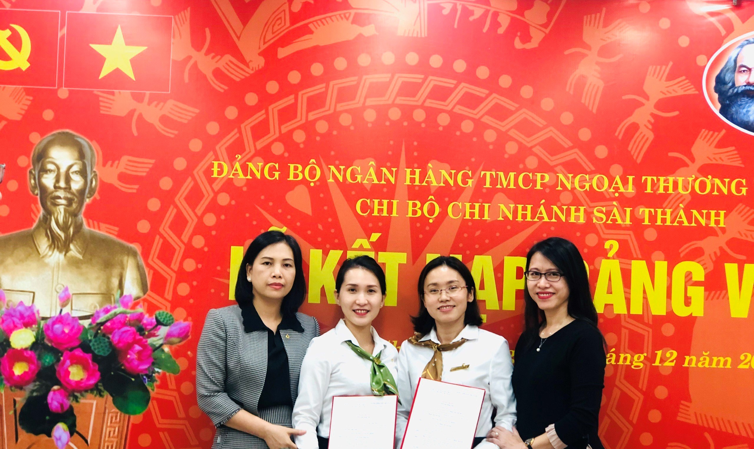 Vietcombank  Sài Thành tổ chức buổi Lễ kết nạp Đảng viên
