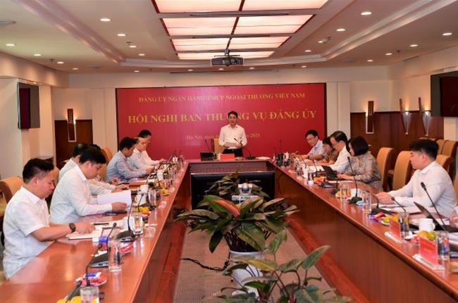 Đảng ủy Vietcombank tổ chức Hội nghị Ban thường vụ phiên họp tháng 4/2021