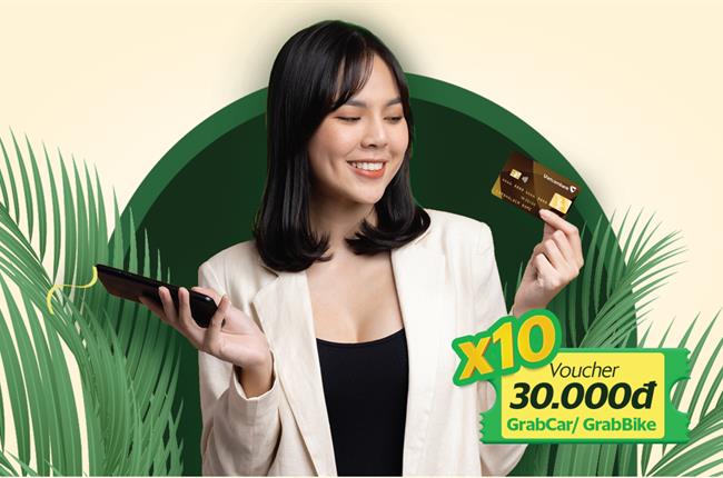 Vietcombank tiếp tục tặng gói ưu đãi 300.000 VND khi liên kết thẻ quốc tế Vietcombank tại ứng dụng Grab 