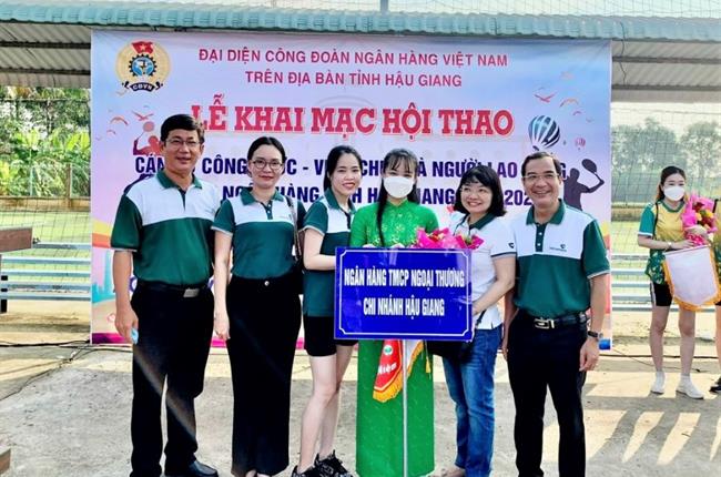 Vietcombank Hậu Giang tham gia hội thao ngành Ngân hàng tỉnh Hậu Giang năm 2022