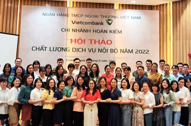 Vietcombank Hoàn Kiếm tổ chức hội thảo chất lượng dịch vụ nội bộ năm 2022