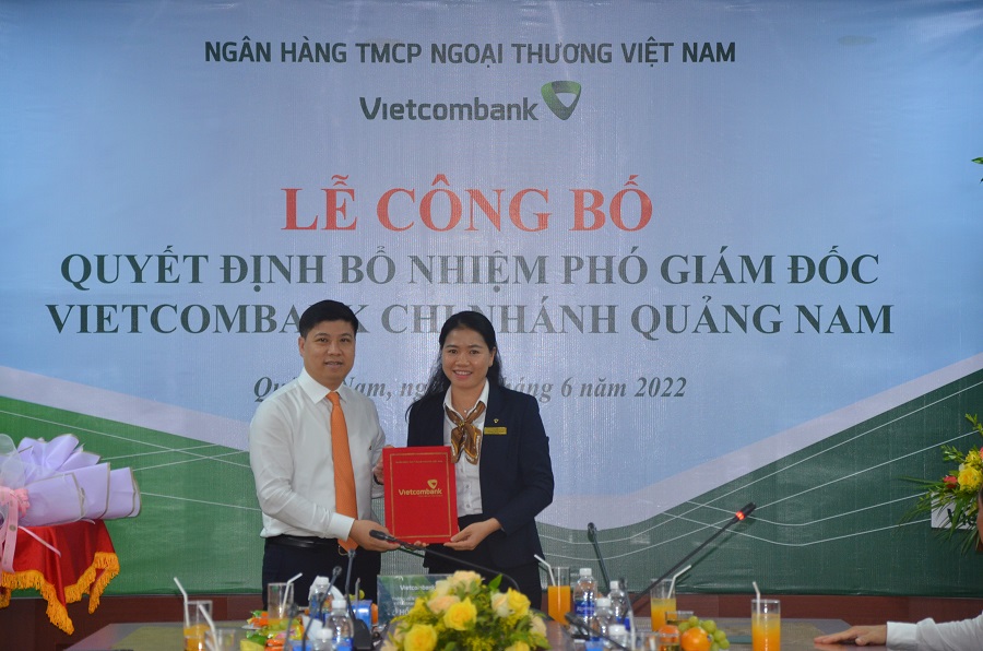 Vietcombank bổ nhiệm phó giám đốc Chi nhánh Quảng Nam