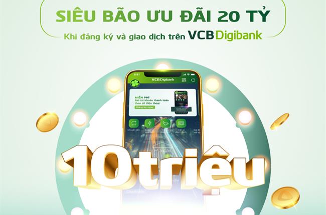 Vietcombank thông báo kết quả quay thưởng kỳ 7 chương trình khuyến mại “Siêu bão ưu đãi khi đăng ký và giao dịch trên VCB Digibank”