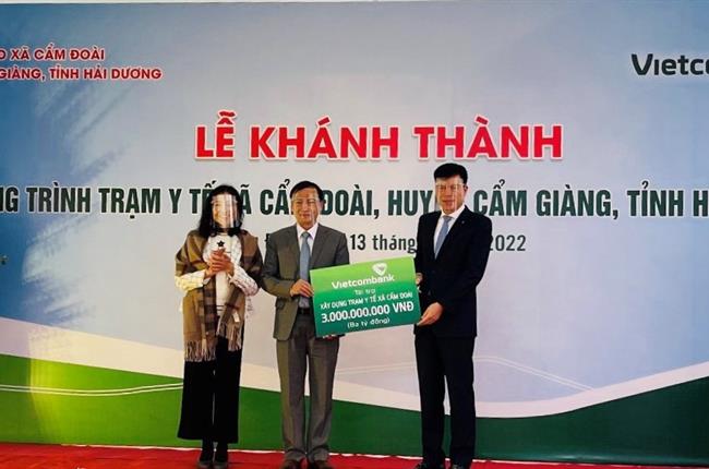 Vietcombank phối hợp với địa phương khánh thành và bàn giao công trình Trạm y tế xã Cẩm Đoài, huyện Cẩm Giàng, tỉnh Hải Dương