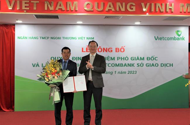 Vietcombank Sở giao dịch công bố quyết định bổ nhiệm Phó Giám đốc và lãnh đạo phòng