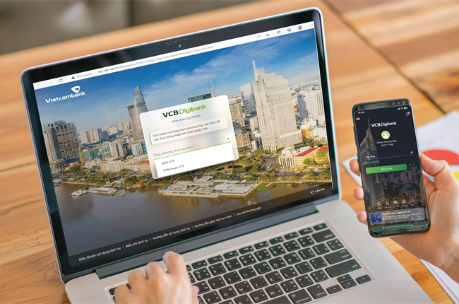 Vietcombank bổ sung bước xác thực khi khách hàng đăng nhập VCB Digibank trên trình duyệt web mới