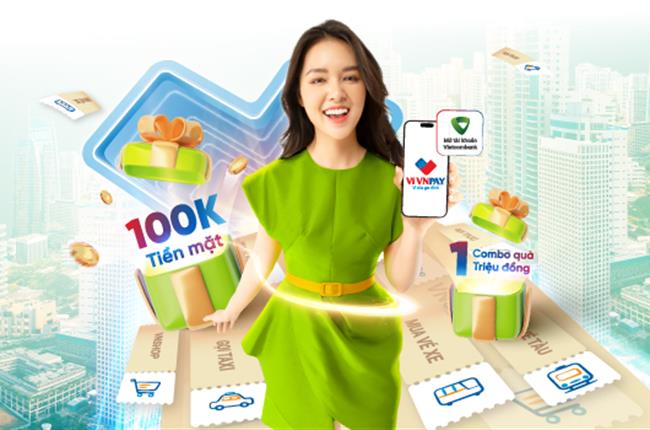 Nhận ngay 100.000 VND khi “Mở tài khoản Vietcombank trên Ví VNPAY”