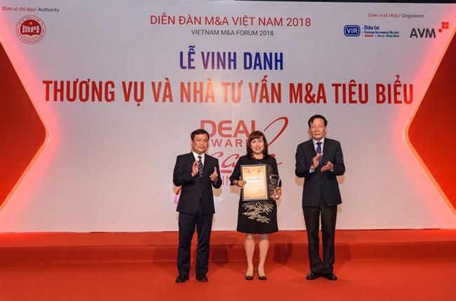 Vietcombank được vinh danh “Thương vụ tiêu biểu nhất thập kỷ” (2009 - 2018) tại diễn đàn M&A Việt Nam 2018 