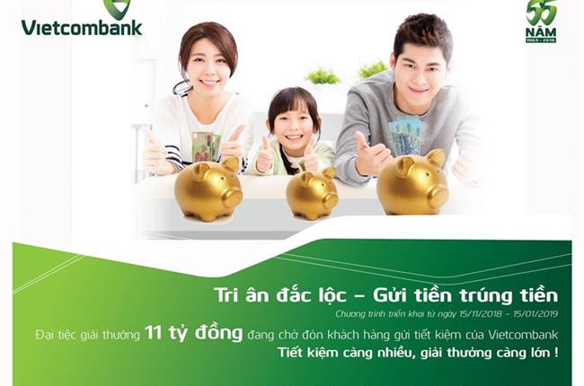 Chương trình khuyến mại “Tri ân đắc lộc – Gửi tiền trúng tiền” dành cho khách hàng cá nhân Vietcombank