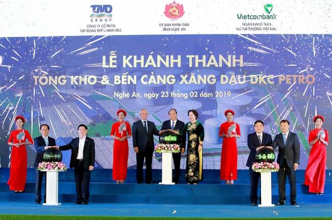 Lễ khánh thành Tổng kho và bến cảng xăng dầu DKC Petro do Vietcombank tài trợ vốn