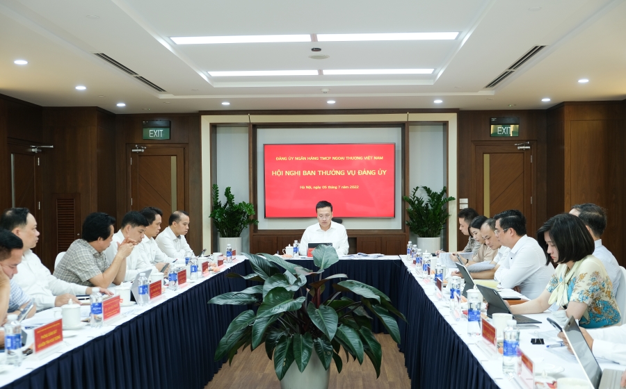 Hội nghị Ban thường vụ Đảng ủy Vietcombank phiên họp tháng 7/2022 