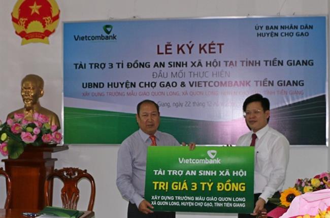Vietcombank tài trợ an sinh xã hội 3 tỷ đồng xây dựng Trường mầm non Quơn Long