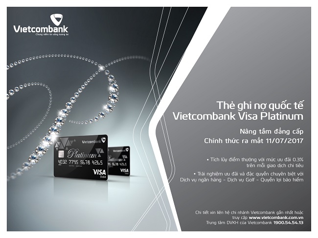 Thông cáo báo chí:Vietcombank ra mắt thẻ ghi nợ quốc tế cao cấp mang thương hiệu visa: Vietcombank visa platinum