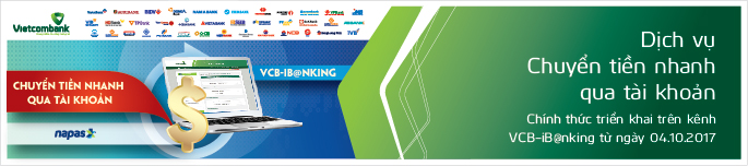 Vietcombank triển khai dịch vụ chuyển tiền nhanh qua tài khoản trên vcb - ib@nking