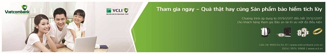 Chương trình tri ân khách hàng “tham gia ngay - quà thật hay cùng sản phẩm bảo hiểm tích lũy” của Vietcombank và vcli