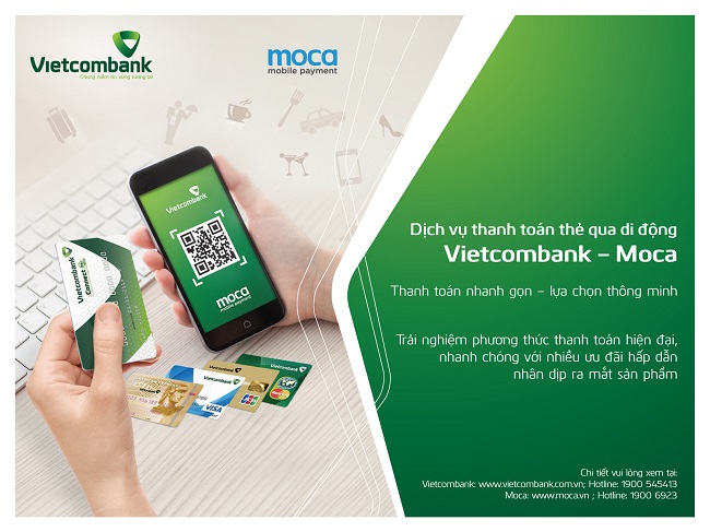 Thông cáo báo chí: Vietcombank chính thức ra mắt dịch vụ thanh toán thẻ  qua di động Vietcombank - moca
