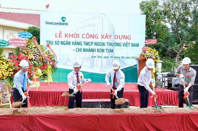 Vietcombank khởi công xây dựng trụ sở Vietcombank Kon Tum