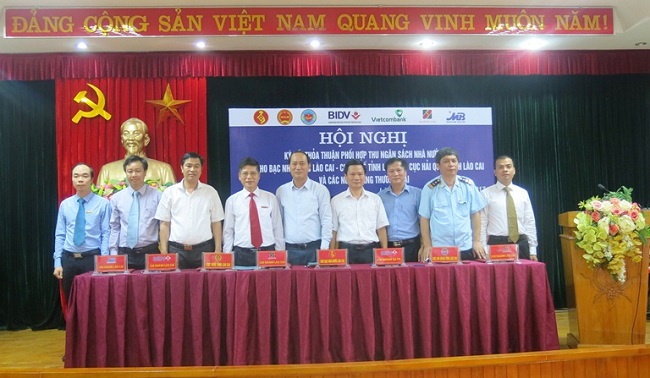 Vietcombank Lào Cai ký kết thỏa thuận phối hợp thu nsnn trên địa bàn tỉnh Lào Cai
