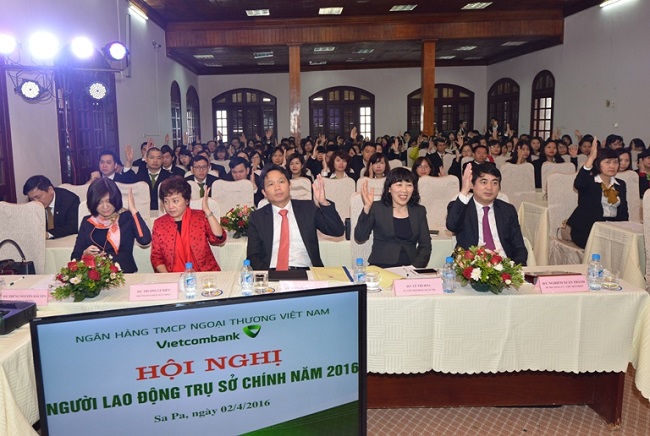 Hội nghị đại biểu Người lao động Trụ sở chính Vietcombank thành công tốt đẹp