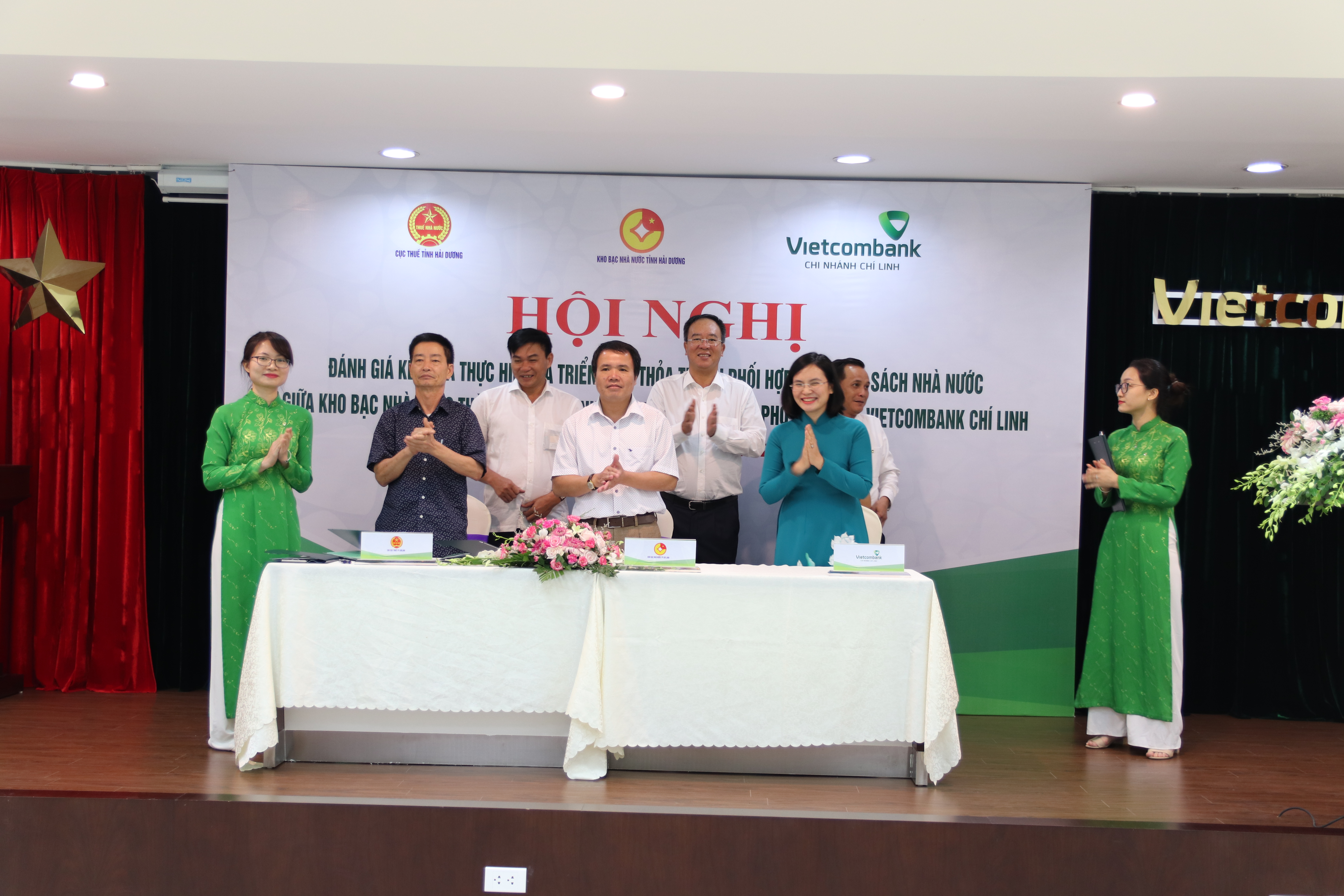 Vietcombank Chí Linh ký kết Thỏa thuận thu Ngân sách Nhà nước