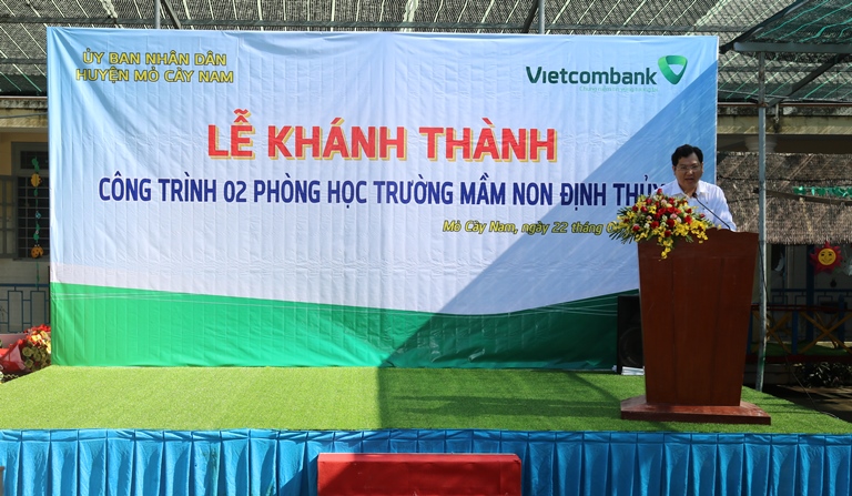 Khánh thành và bàn giao công trình trường Mầm non xã Định Thủy, huyện Mỏ Cày Nam, tỉnh Bến Tre do Viecombank tài trợ