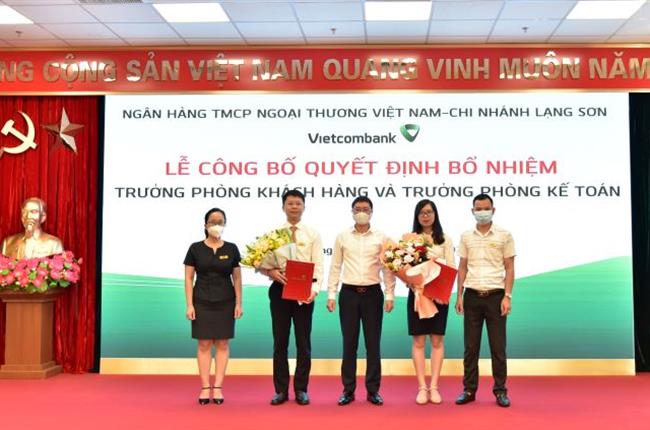 Vietcombank Lạng Sơn công bố quyết định về nhân sự tại chi nhánh