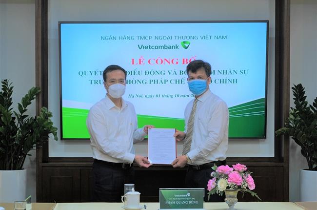 Vietcombank công bố quyết định điều động và bổ nhiệm Trưởng phòng Pháp chế