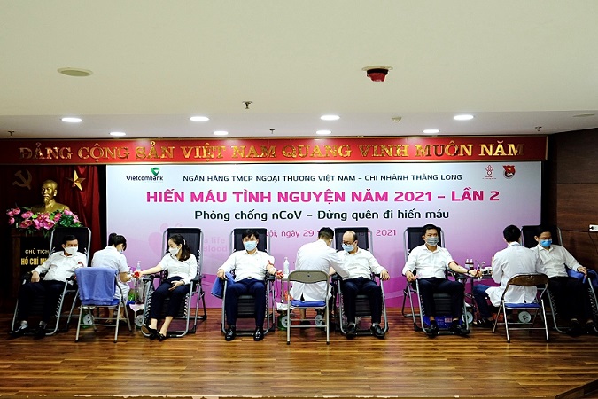 Đoàn Thanh niên Vietcombank Thăng Long tổ chức chương trình hiến máu tình nguyện lần thứ 2 năm 2021  