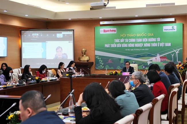 Vietcombank đồng hành cùng Hội thảo quốc gia “Thúc đẩy tài chính toàn diện hướng tới phát triển bền vững nông nghiệp, nông thôn ở Việt Nam”