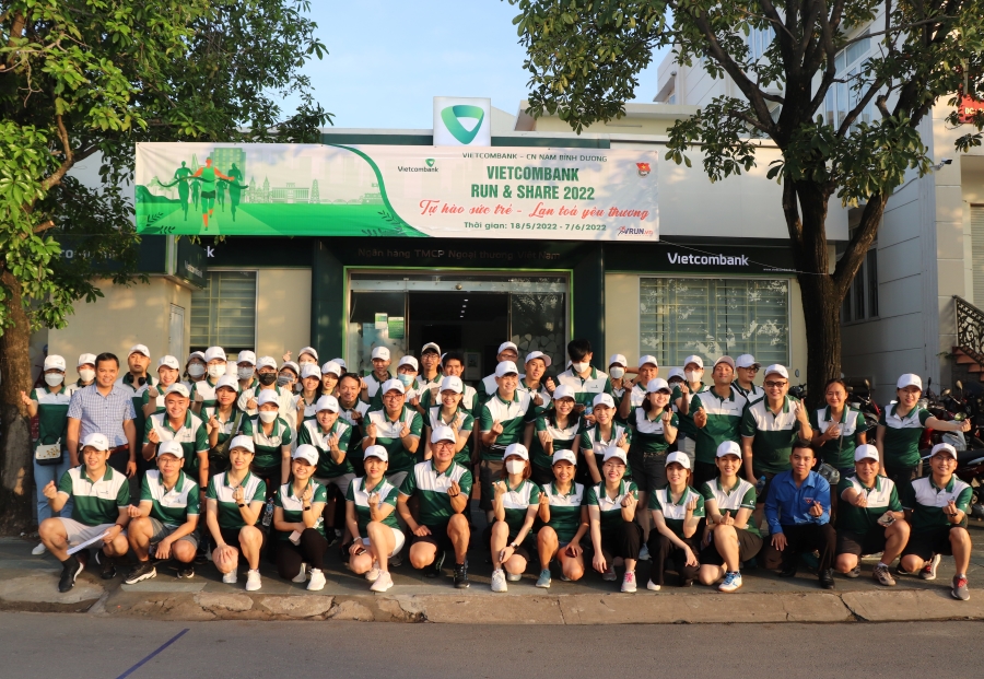 “Vietcombank Run & Share” tại Chi đoàn Vietcombank Nam Bình Dương