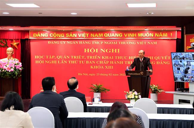 Vietcombank tổ chức Hội nghị học tập, quán triệt, triển khai thực hiện Nghị quyết Hội nghị lần thứ tư Ban Chấp hành Trung ương Đảng khóa XIII