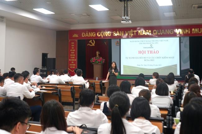 Vietcombank Hưng Yên tổ chức Hội thảo tự đánh giá rủi ro và các chốt kiểm soát 2023