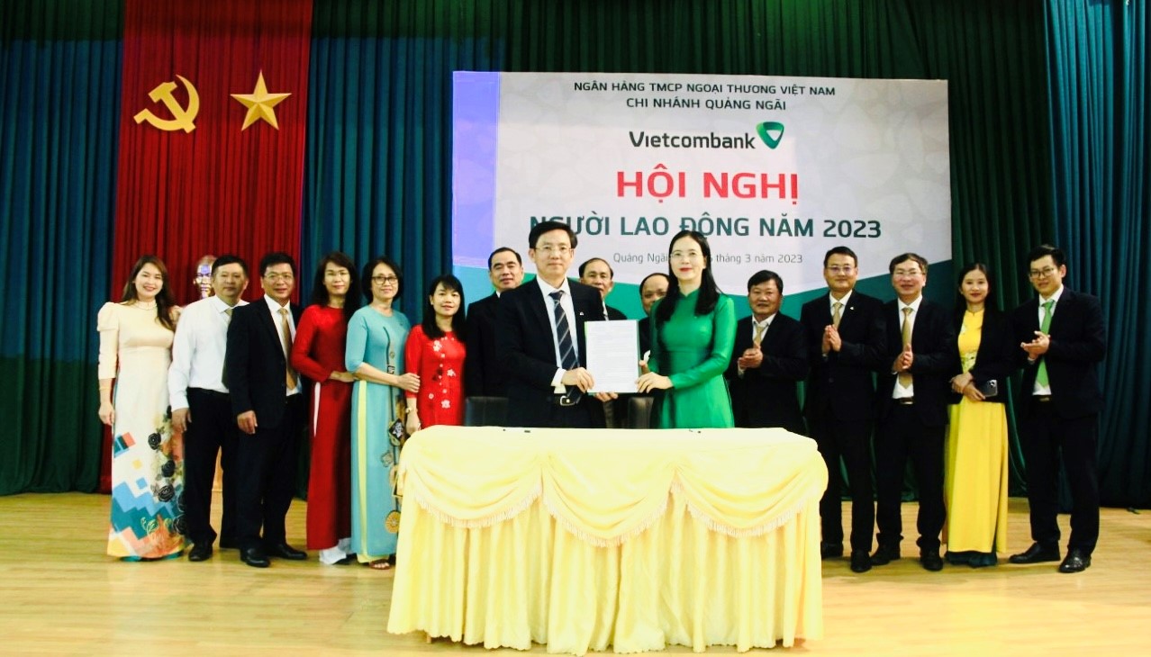 Vietcombank Quảng Ngãi tổ chức hội nghị người lao động năm 2023