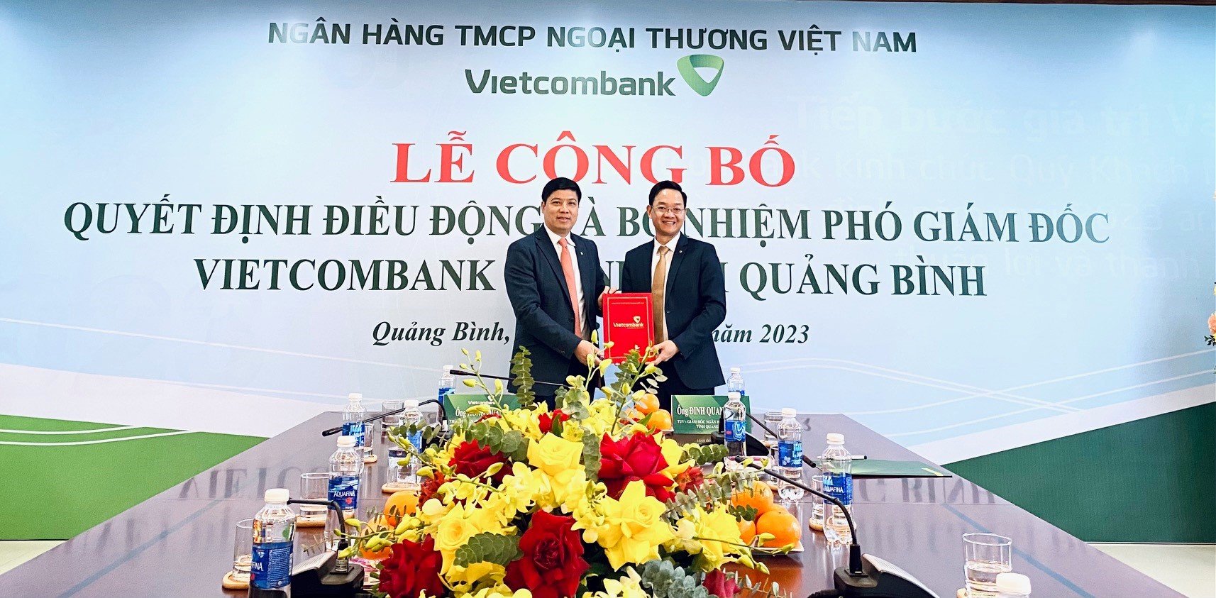 Lễ công bố quyết định điều động, bổ nhiệm Phó Giám đốc Vietcombank Quảng Bình