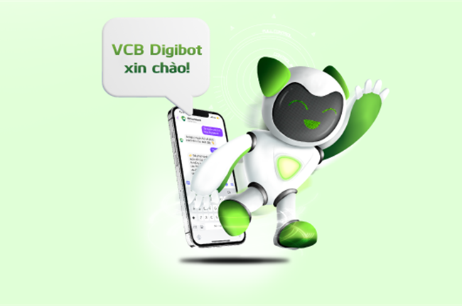 VCB Digibot cập nhật tính năng hỗ trợ đăng ký dịch vụ ngân hàng trực tuyến